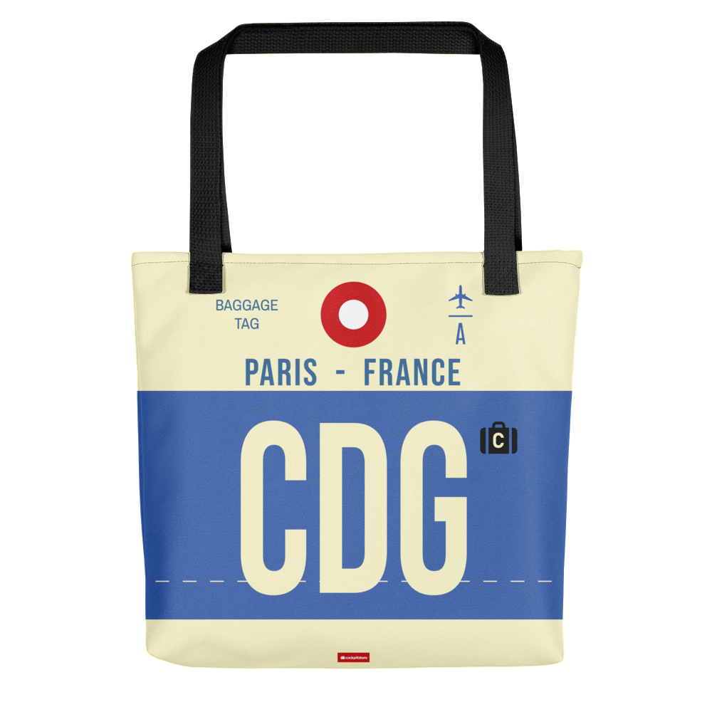 CDG - Paris tote bag airport code