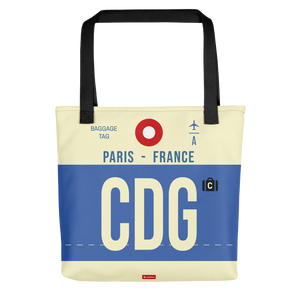 CDG - Paris tote bag airport code