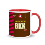 Load image into Gallery viewer, BKK - Bangkok Airport Code mug with colored interior
