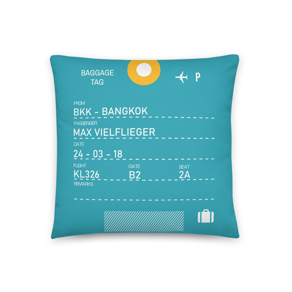ARN - Stockholm Airport Code Throw Pillow 46cm x 46cm - Customizable
