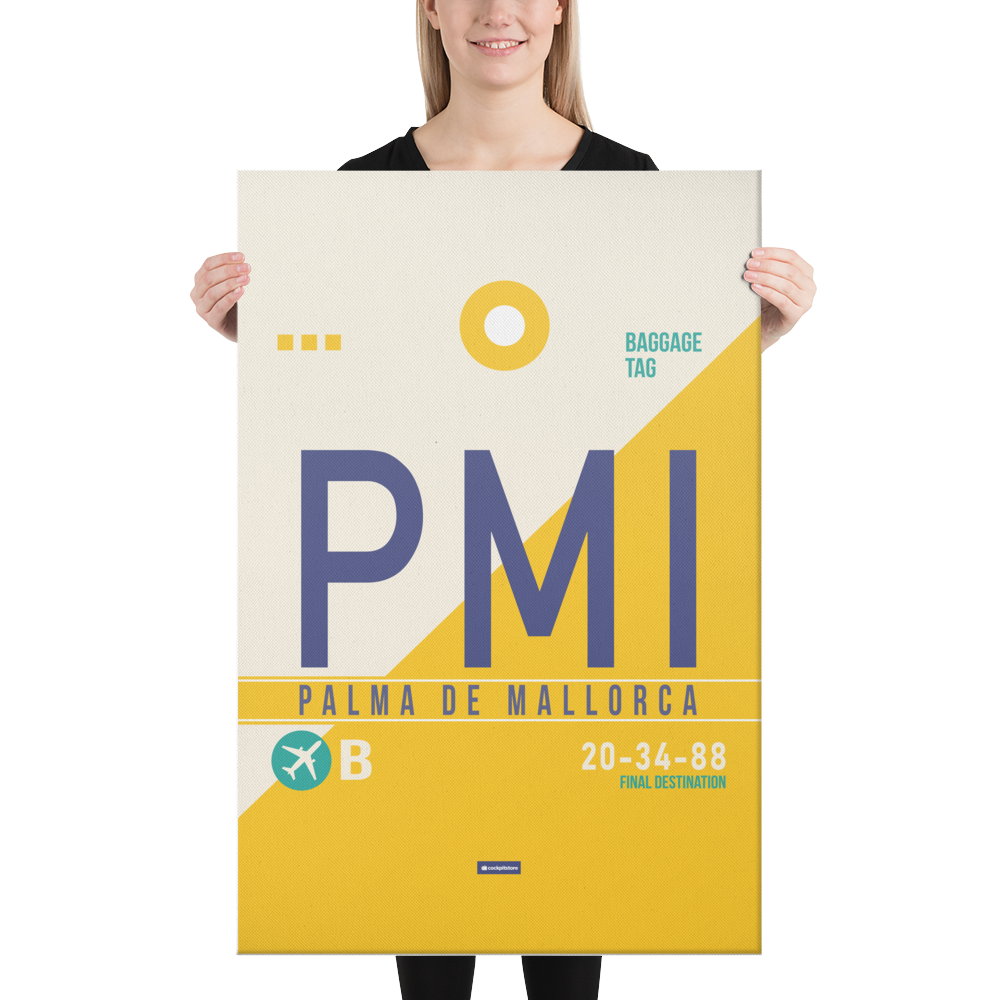 Canvas Print - PMI - Palma De Mallorca Airport Code