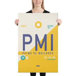 Canvas Print - PMI - Palma De Mallorca Airport Code