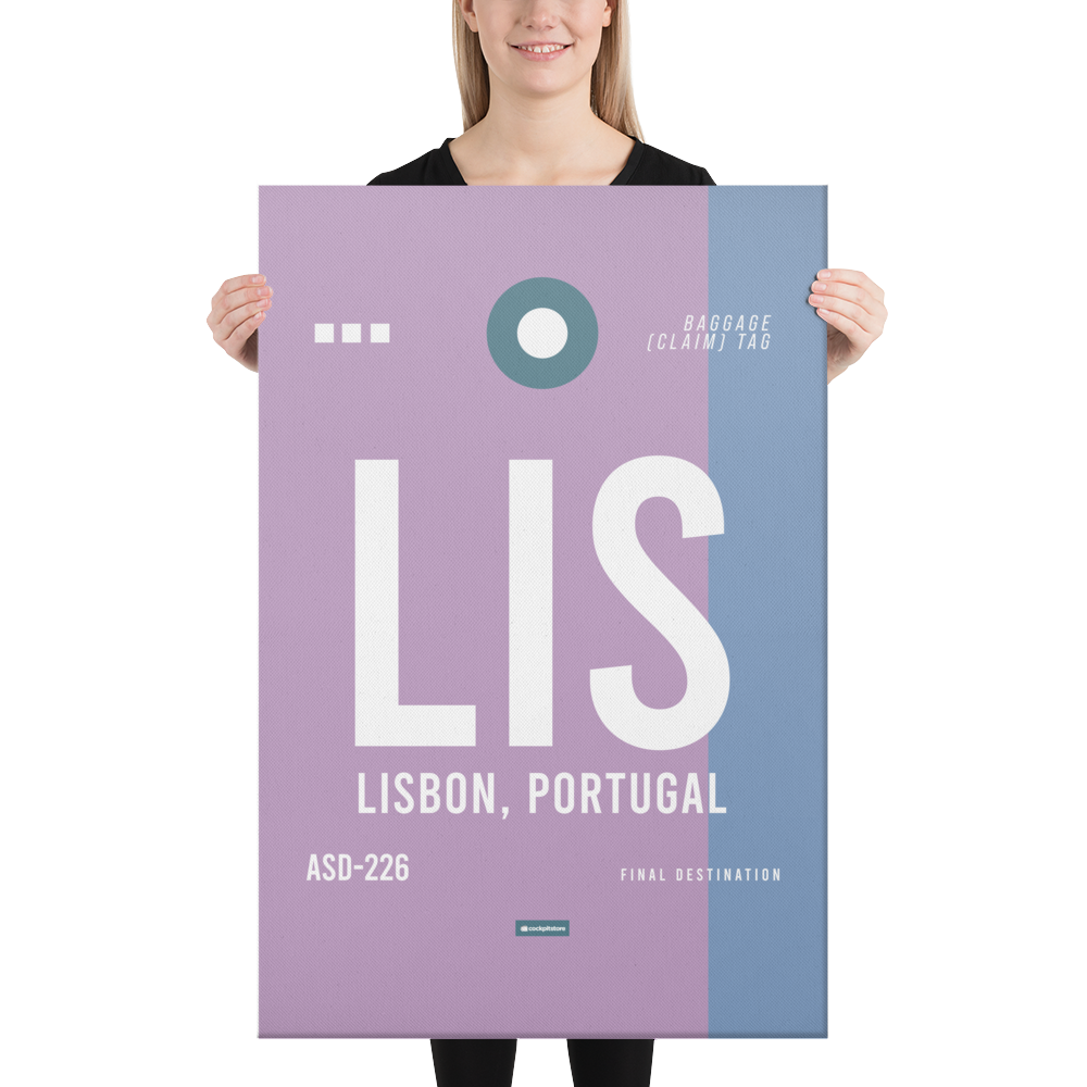 Leinwanddruck - LIS - Lisbon Flughafen Code