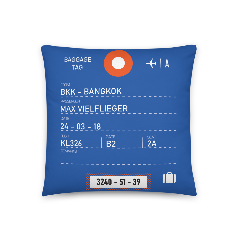 AMS - Amsterdam Airport Code Throw Pillow 46cm x 46cm - Customizable