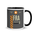 Load image into Gallery viewer, FRA - Frankfurt Airport Code mug with colored inside
