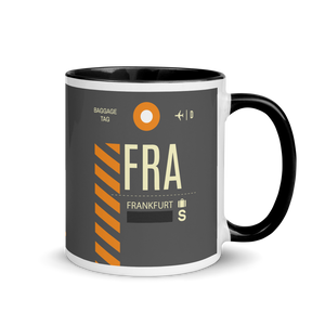 FRA - Frankfurt Airport Code mug with colored inside