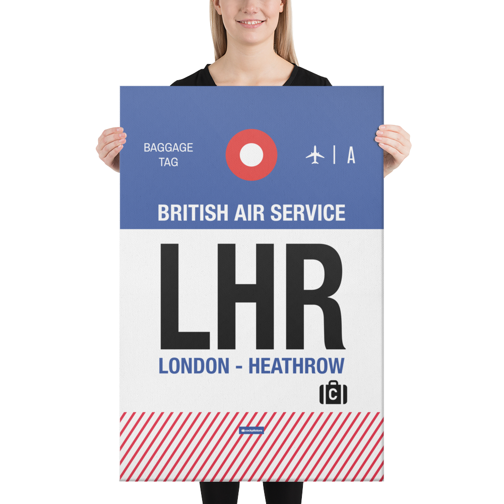 Canvas Print - LHR - London - Heathrow Airport Code