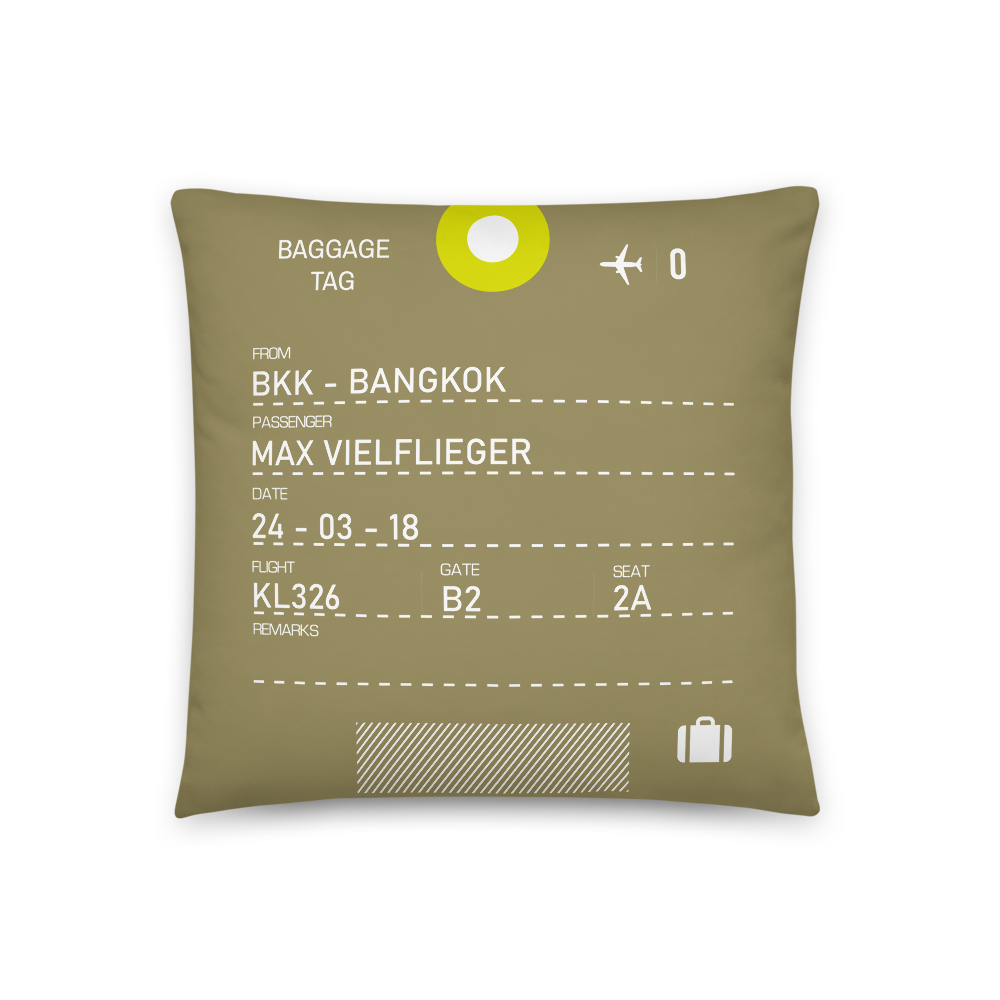 DUS - Dusseldorf Airport Code Throw Pillow 46 cm x 46 cm - personalisable
