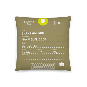 DUS - Dusseldorf Airport Code Throw Pillow 46 cm x 46 cm - personalisable