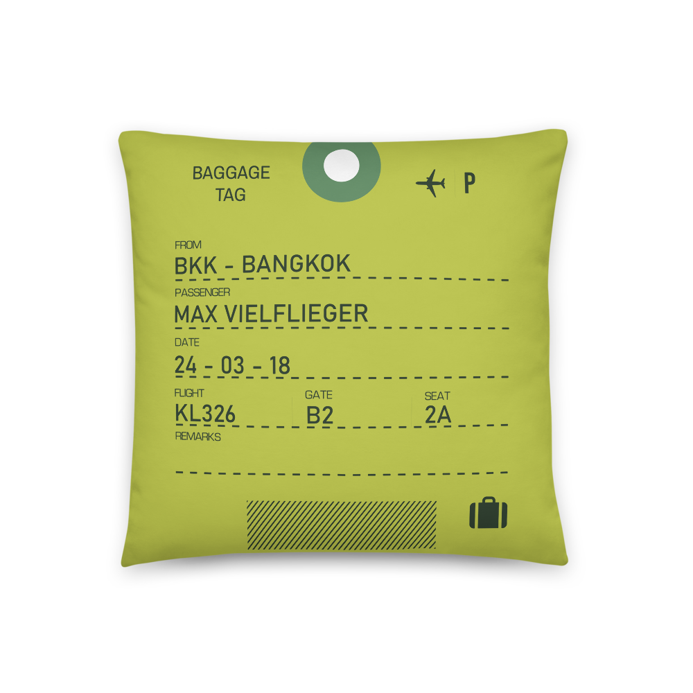 BRU - Brussels Code Airport Throw Pillow 46cm x 46cm - Customizable