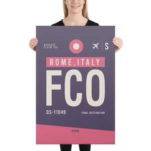 Leinwanddruck - FCO - Rome Flughafen Code