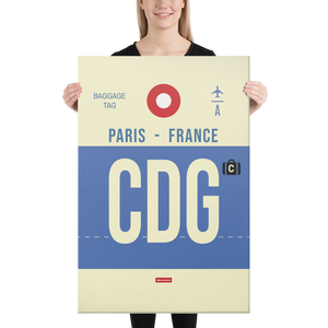 Leinwanddruck - CDG - Paris Flughafen Code