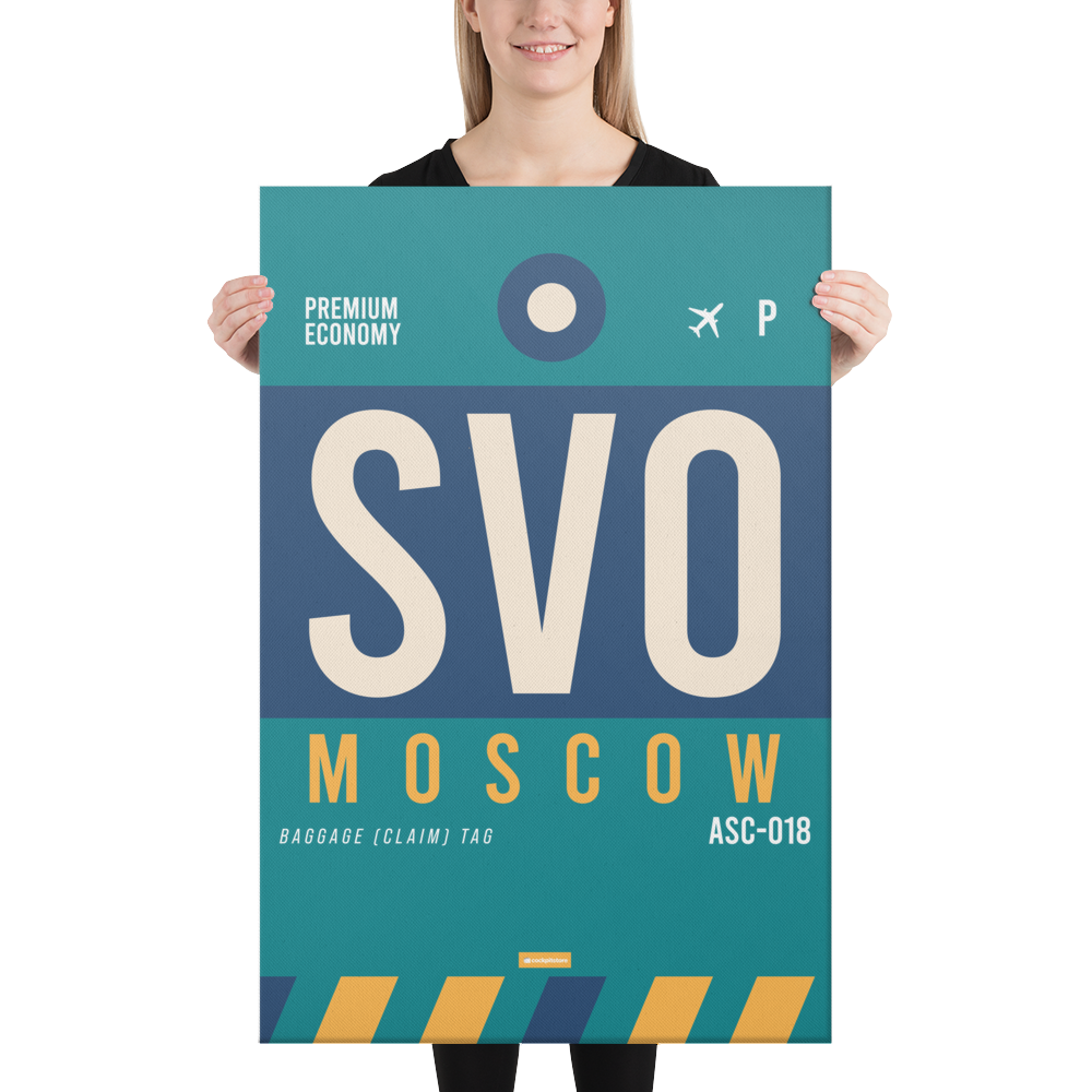 Leinwanddruck - SVO - Moscow Flughafen Code