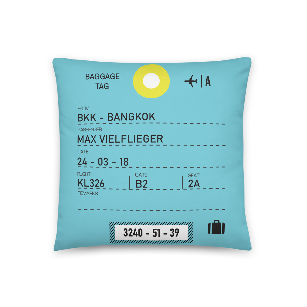 HAM - Hamburg Airport Code Throw Pillow 46 cm x 46 cm - personalisable