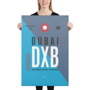 Canvas Print - DXB - Dubai Airport Code