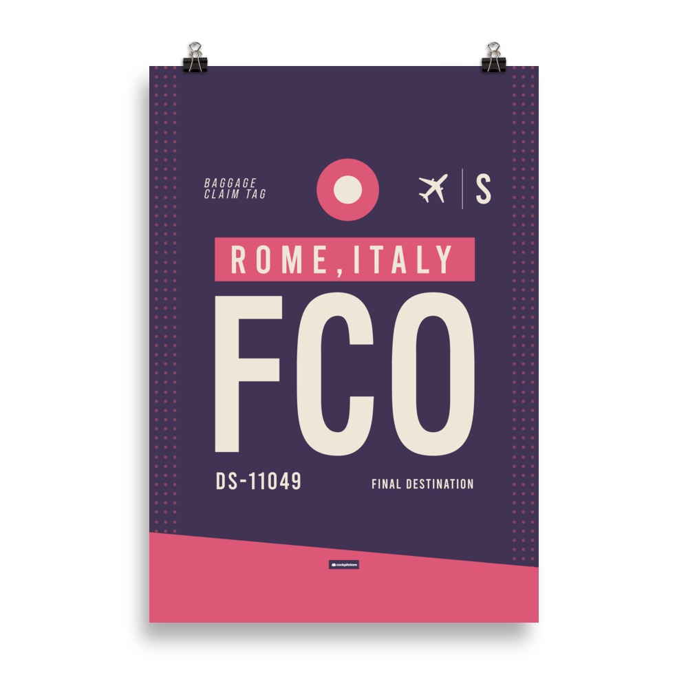 FCO - Rome Premium Poster