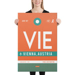 Load image into Gallery viewer, Canvas Print - VIE - Vienna Airport Code
