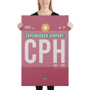 Leinwanddruck - CPH - Copenhagen Flughafen Code