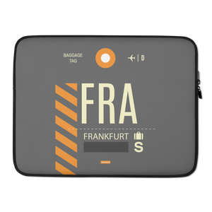 FRA - Frankfurt Laptop Sleeve Tasche 13in und 15in mit Flughafencode