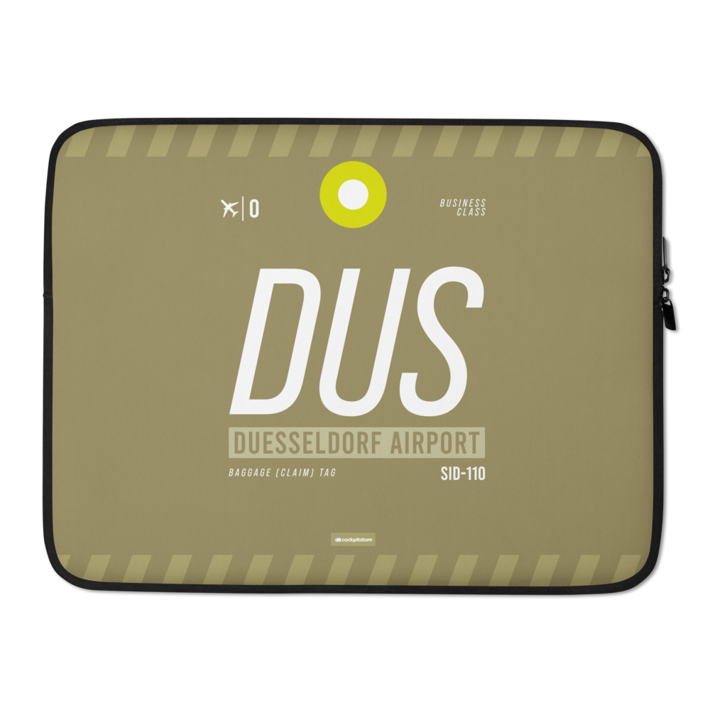 DUS - Düsseldorf laptop sleeve bag 13in and 15in with airport code