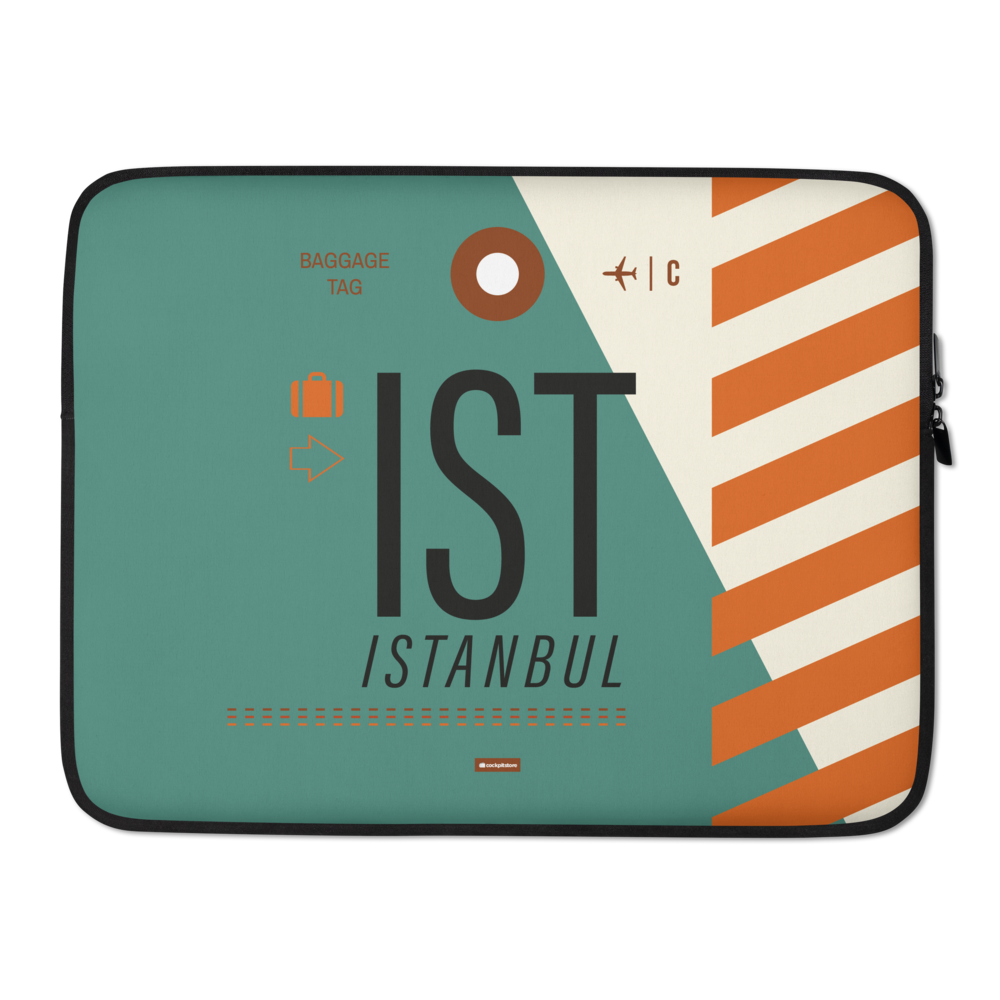 IST - Arnavutkoy Laptop Sleeve Bag 13in and 15in with airport code
