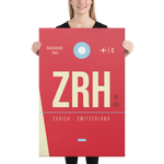 Lade das Bild in den Galerie-Viewer, Leinwanddruck - ZRH - Zurich Flughafen Code
