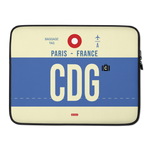 Load image into Gallery viewer, CDG - Paris laptop sleeve bag 13in and 15in with airport code
