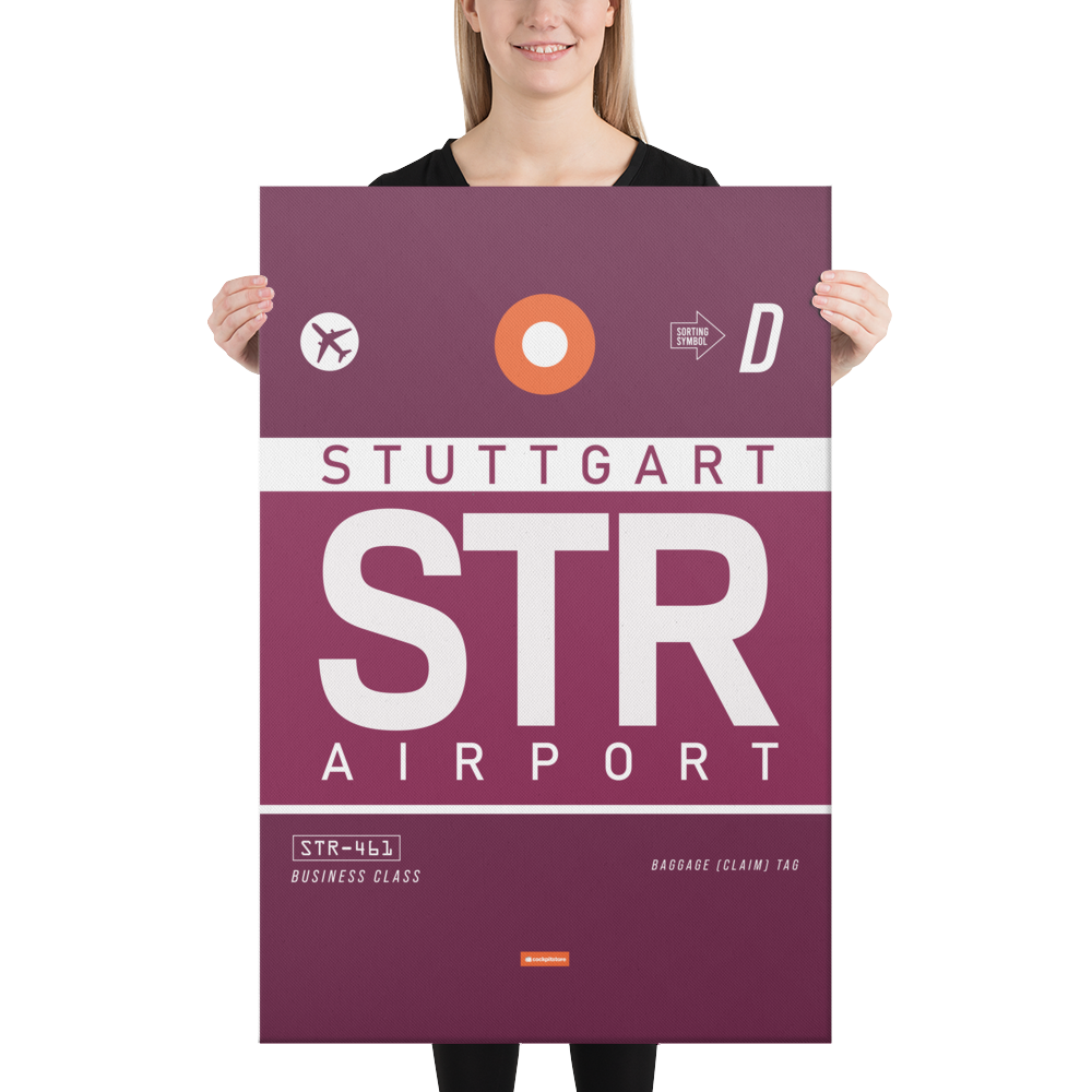 Leinwanddruck - STR - Stuttgart Flughafen Code