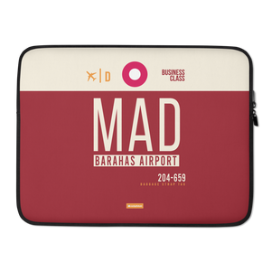MAD - Madrid laptop sleeve bag 13in and 15in with airport code