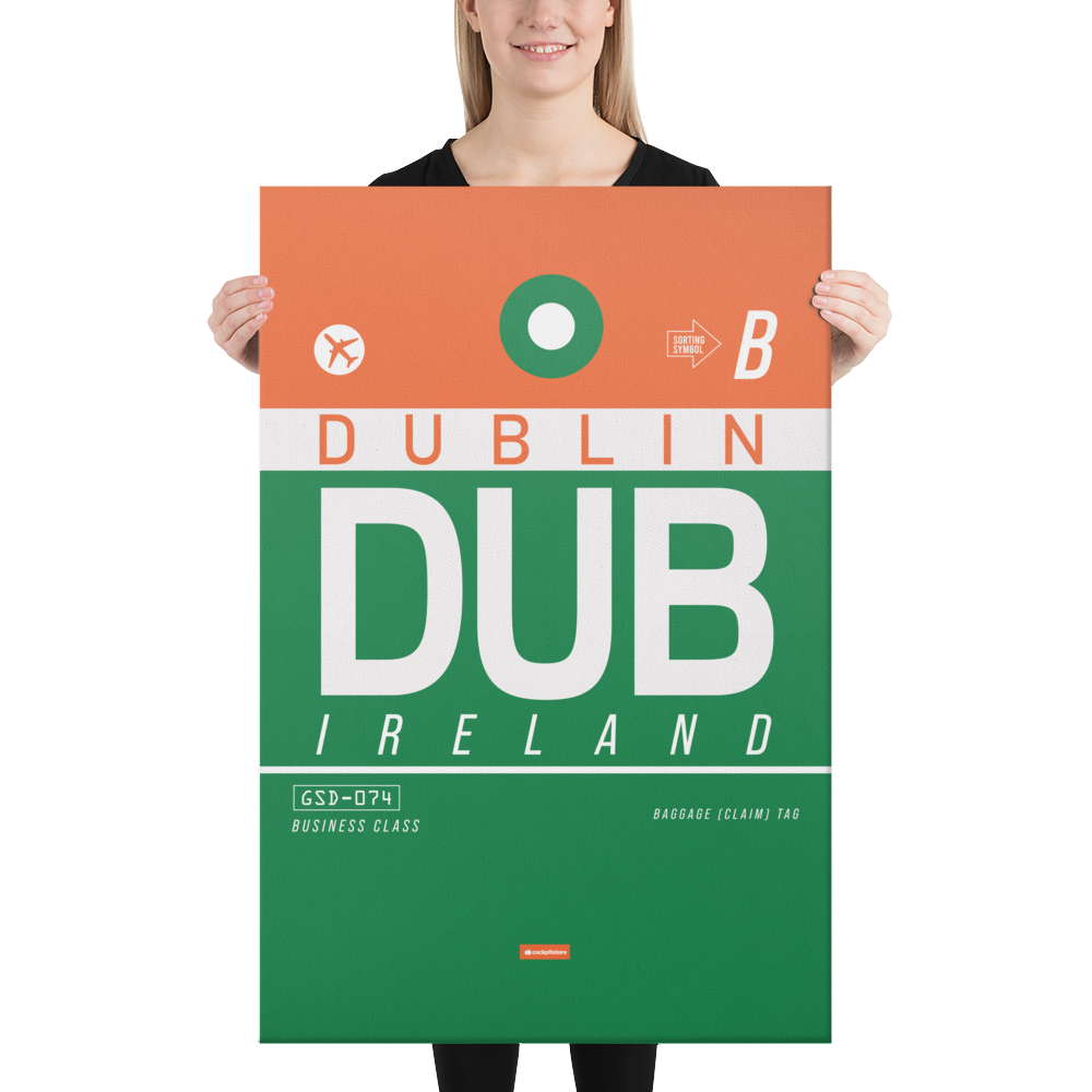 Canvas Print - DUB - Dublin Airport Code