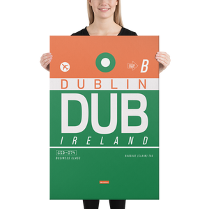Canvas Print - DUB - Dublin Airport Code