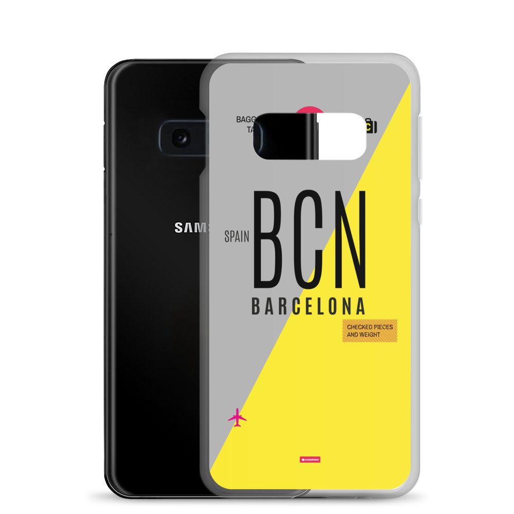 BCN - Barcelona Samsung-Handyhülle mit Flughafencode