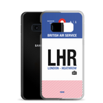 Load image into Gallery viewer, LHR - London- Heathrow airport code Samsung phone case
