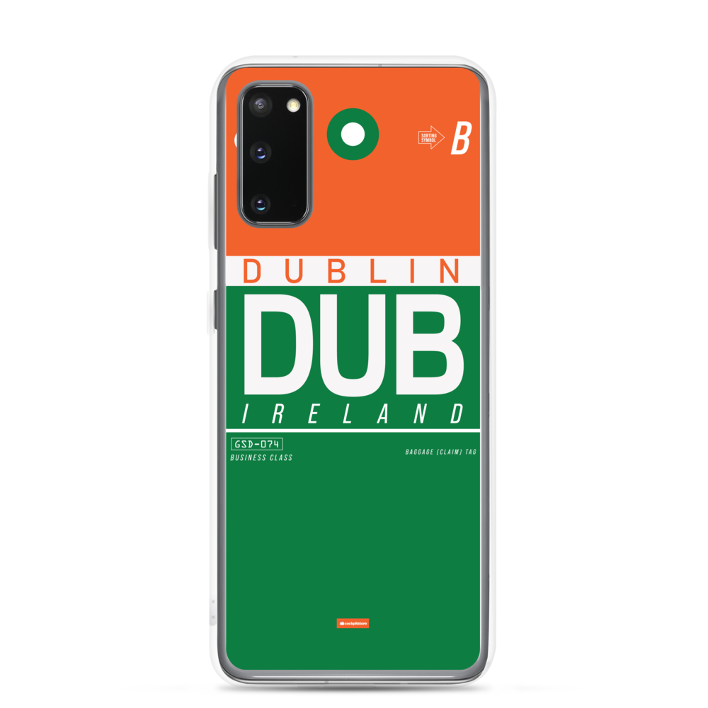 DUB - Dublin Samsung-Handyhülle mit Flughafencode