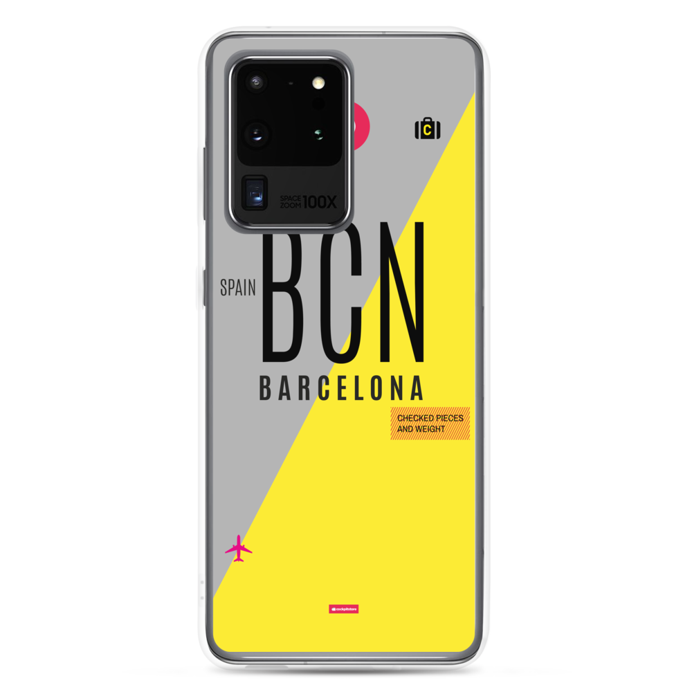 BCN - Barcelona Samsung-Handyhülle mit Flughafencode