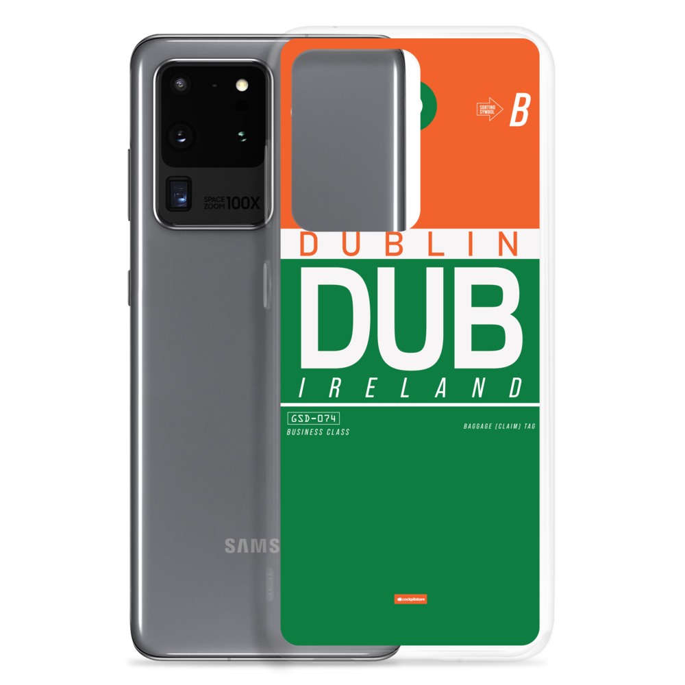 DUB - Dublin Samsung-Handyhülle mit Flughafencode