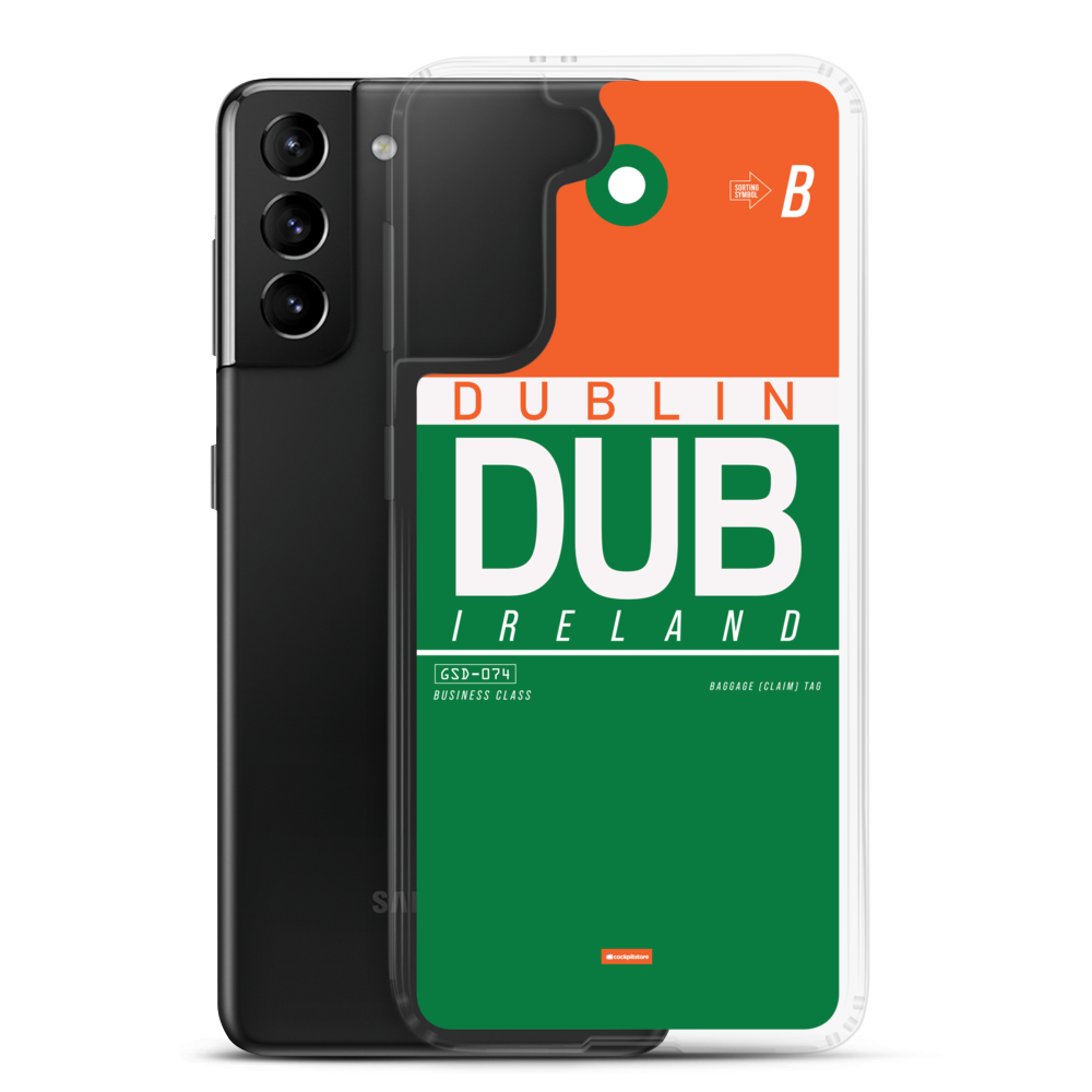 DUB - Dublin Samsung-Handyhülle mit Flughafencode