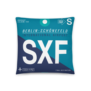 SXF - Flughafen Schönefeld Code Dekokissen 46 cm x 46 cm - personalisierbar