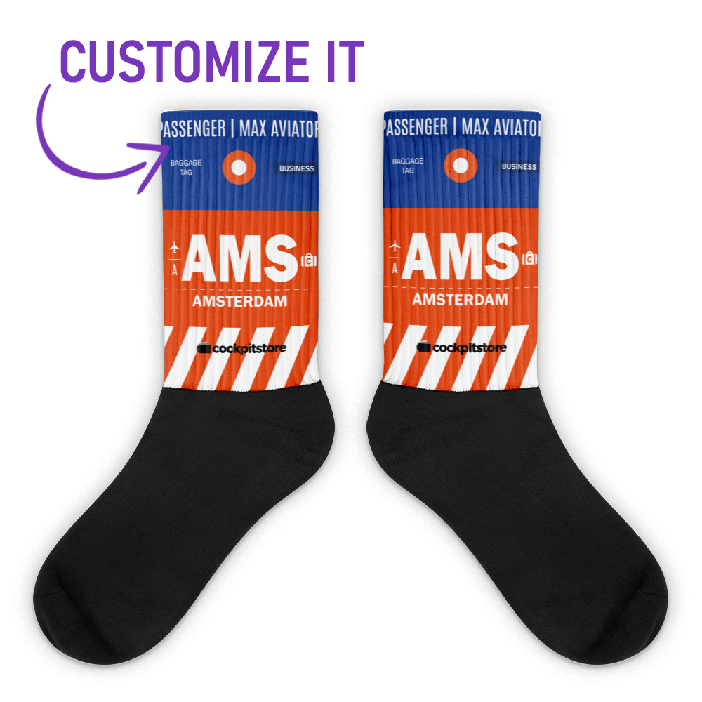 AMS - Amsterdam Socken Flughafencode