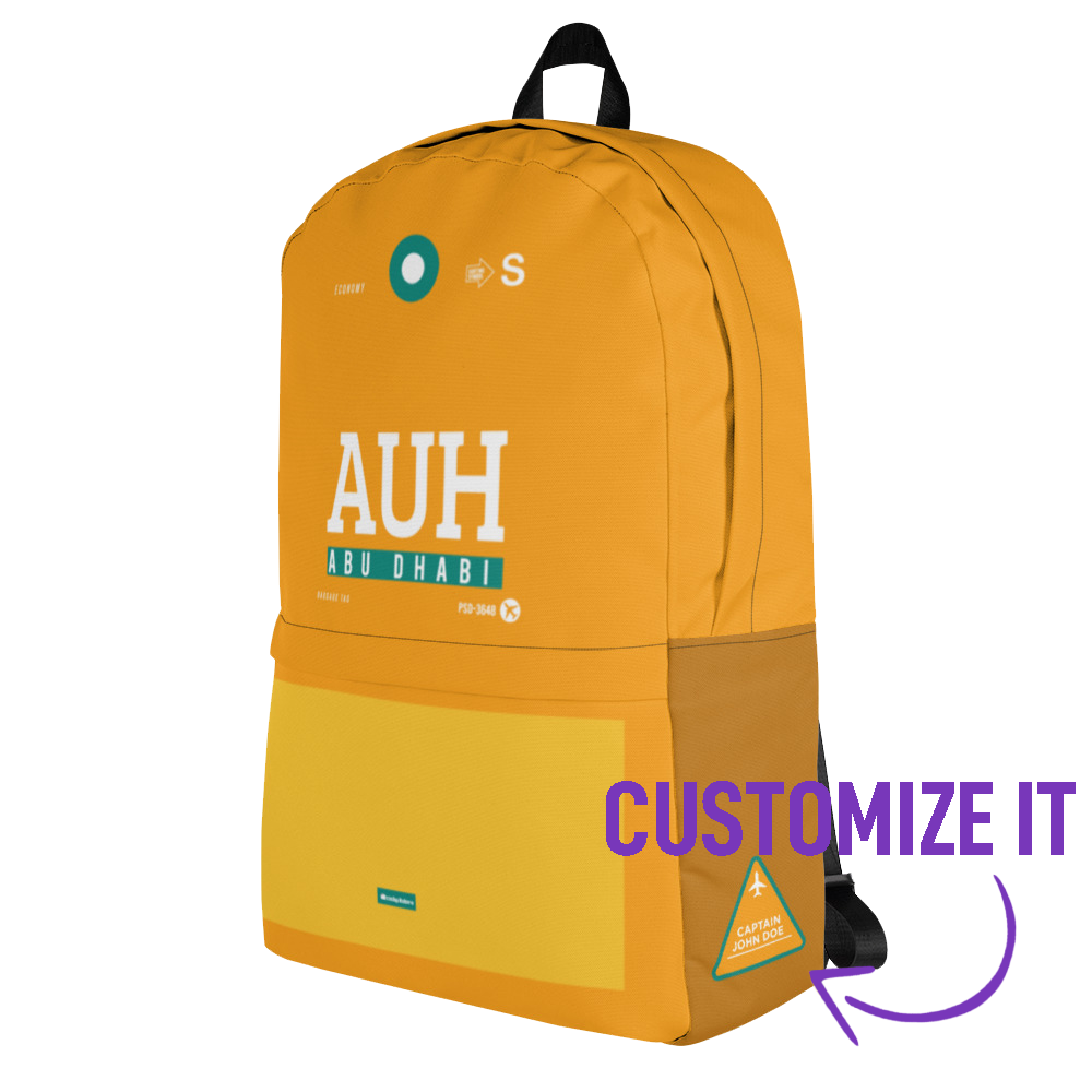AUH - Abu Dhabi backpack airport code