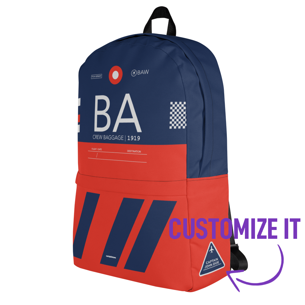 BA - Airline Backpack Crew Tag
