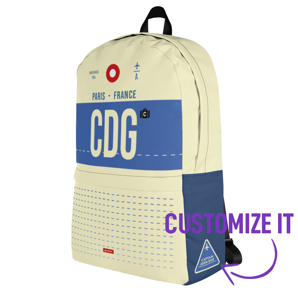CDG - Paris backpack airport code