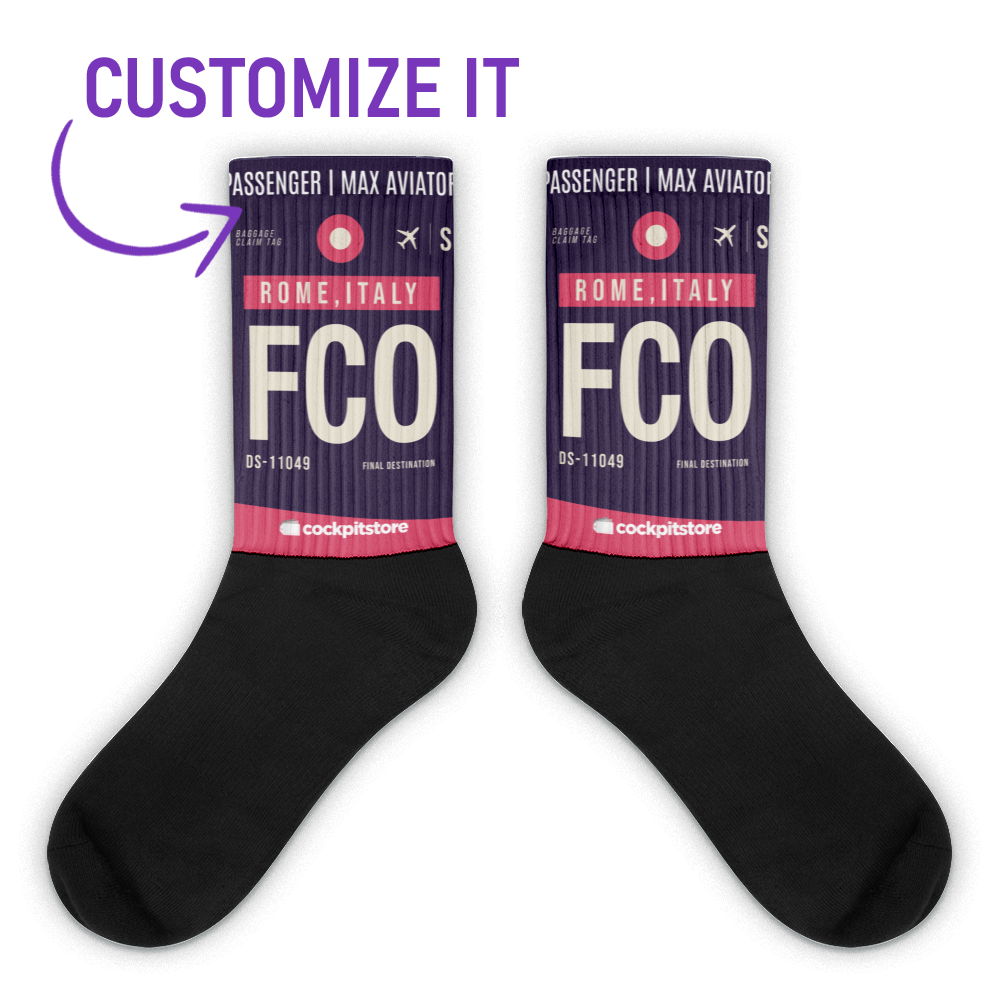 FCO - Rome socks airport code