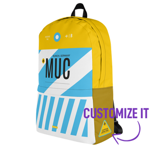 MUC - Munich backpack airport code