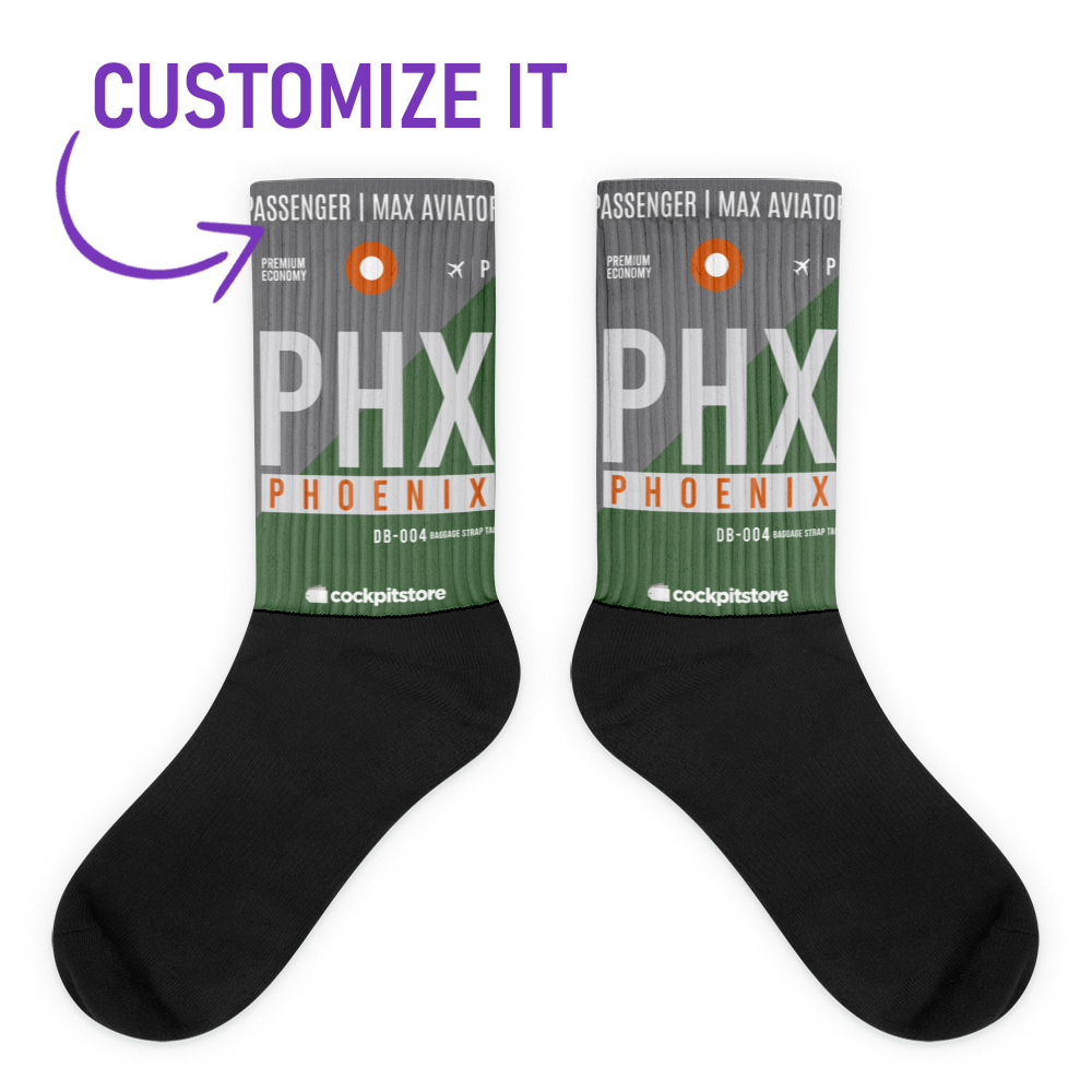 PHX - Phoenix socks airport code
