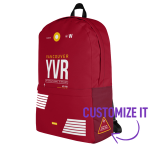 YVR - Vancouver backpack airport code