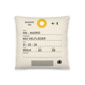 PMI - Palma De Mallorca Airport Code Throw Pillow 46cm x 46cm - Customizable