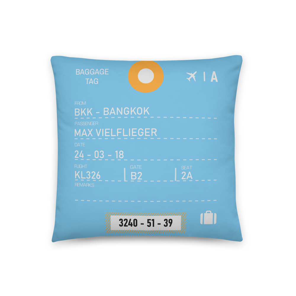 SKG - Thessaloniki Airport Code Throw Pillow 46cm x 46cm - Customizable