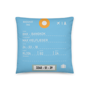 SKG - Thessaloniki Airport Code Throw Pillow 46cm x 46cm - Customizable