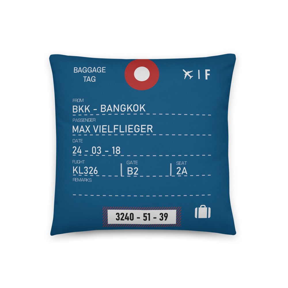 HEL - Helsinki Airport Code Throw Pillow 46cm x 46cm - Customizable